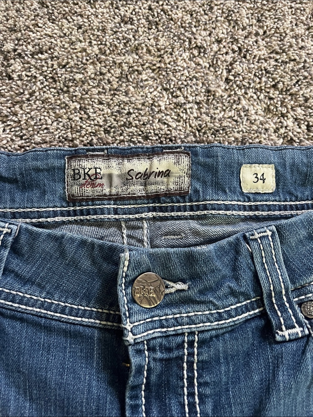 BKE Sabrina Cropped Straight Jeans Capri Denim - Picture 3 of 11